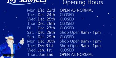 J and J Christmas Opening Hours